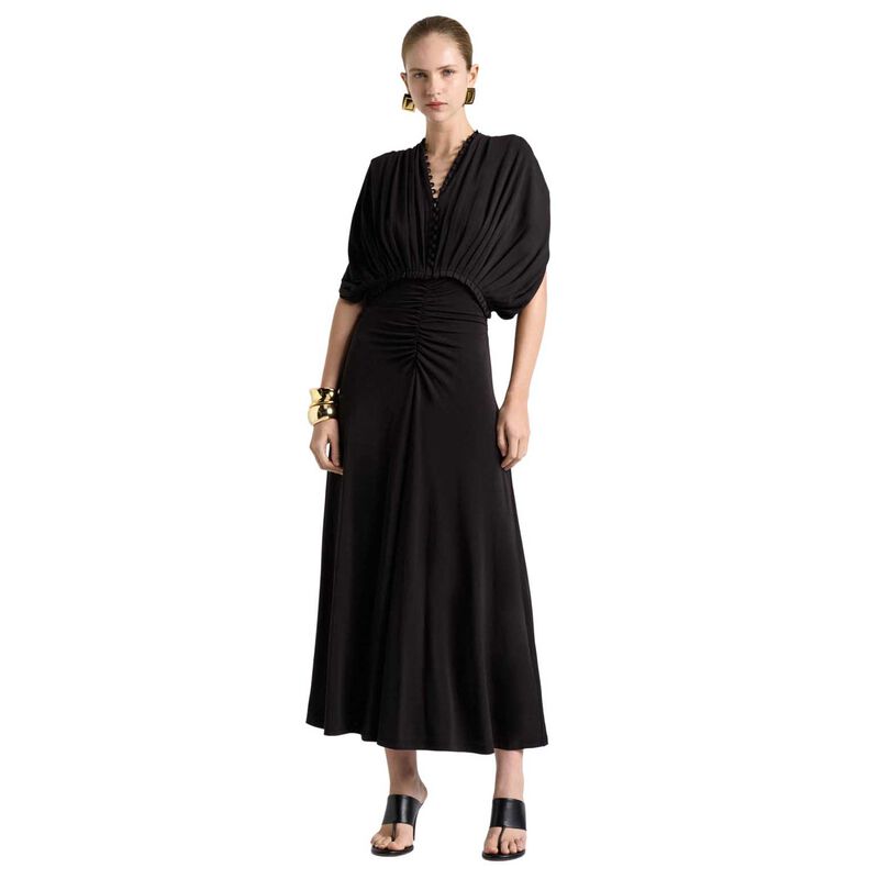 Cue Jersey Pleated Ruched Midi Dress image number 4